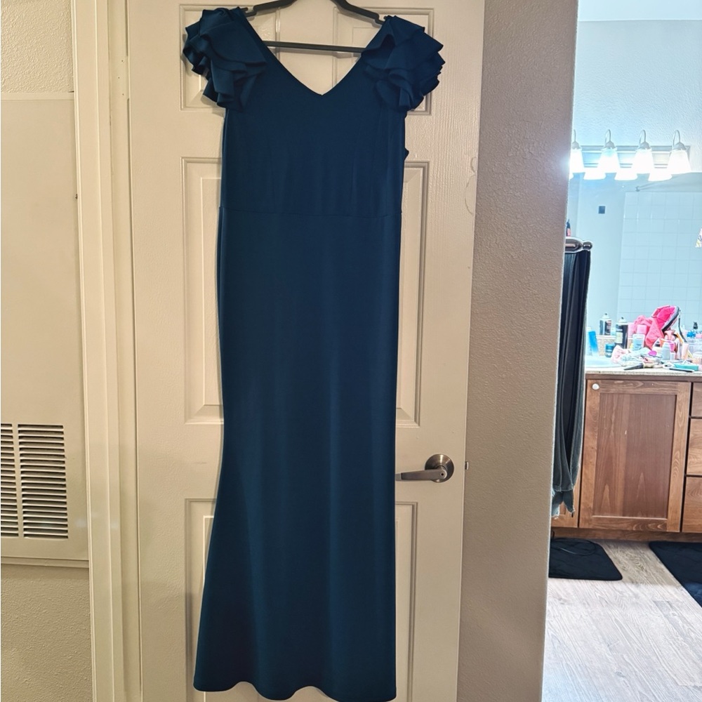 Ekaliy Women's Plus Size Maxi Dress - Teal